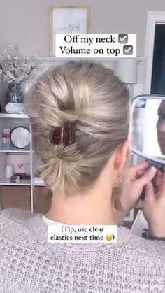 How To Pull Up Short Hair Bobs, How To Pull Short Hair Up, Easy Pull Back Hairstyles For Short Hair, How To Pull Up Short Hair, Hair Claw Clip Hairstyles Short Hair, Claw Hairstyles, Updos Casual, Sporty Ponytail, Short Hair Updo Tutorial