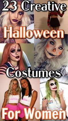 halloween costumes for women to make them look like they are wearing scary makeup and hair