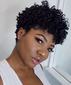 Tapered Natural Hair Cut, Short Natural Haircuts, Short Natural Curly Hair, Twa Hairstyles, Tapered Natural Hair, Natural Hair Cuts, Black Afro, Tapered Hair, Natural Hair Short Cuts