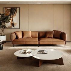 a living room with two couches and a coffee table