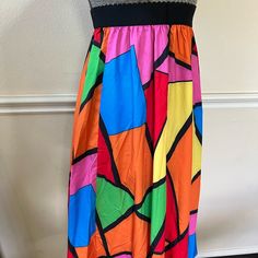 Brand New Selling Due To Wrong Size Ordered Size Xxl Great Quality Colorful Vibrant Summer Skirt, Vibrant Colorful Summer Skirt, Casual Multicolor Skirt For Beach, Casual Multicolor Skirt For The Beach, Casual Multicolor Beach Skirt, Multicolor Casual Skirt For Vacation, Casual Skirt With Vibrant Print For Vacation, Casual Multicolor Skirt For Vacation, Multicolor Stretch Cotton Skirt