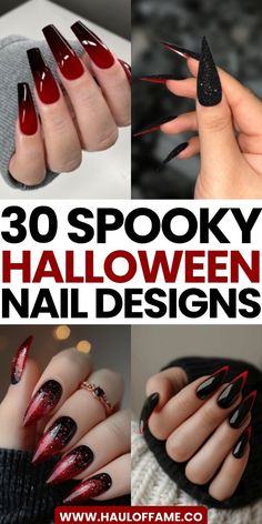 Get ready for Halloween with these 30 spooky nail designs! From ghoulish graphics to eerie elegance, these designs are perfect for trick-or-treating in style. Save this pin and get inspired for your Halloween nail art!

halloween nails acrylic | halloween nails short | halloween nails designs | halloween nails simple | halloween nails ideas | halloween nails easy | halloween nails almond | halloween nails orange | halloween nails square | halloween nails blood | halloween nails diy |  halloween Coffin Nails Halloween Simple, Simple Halloween Nails Stilleto, Halloween Ombre Nails Coffin, Trending Halloween Nails, Spooky Square Nails, Short Graphic Nails, Simple Halloween Nails Square, Halloween Nail Inspo Short, Halloween Sns Nails