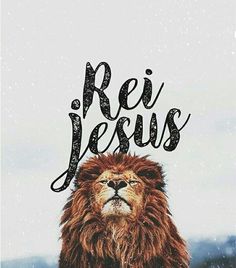 an iphone screen with the text jesus on it and a lion's head in front