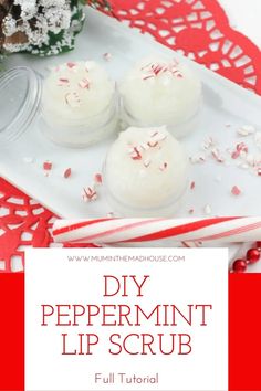 Pamper yourself with this DIY vanilla peppermint lip scrub! Easy to make and perfect for soft, smooth lips, it’s a lovely homemade beauty treat or gift idea for the holidays. #DIYLipScrub #VanillaPeppermint #HomemadeBeauty #HolidayGifts #LipCare Peppermint Lip Scrub, Diy Lip Scrubs, Homemade Lip Scrub, Diy Vanilla, Lip Scrub Recipe, Lip Scrub Homemade, Lip Scrub Diy, Homemade Scrub, Lip Balm Recipes