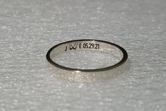 ✤ The ring is a Solid High-Quality Sterling Silver Ring. (Nickel free ring) ✤ Unique and personalized, you can add name, date, initials, quote, signature, handwriting, picture, etc. Make it only one piece in the world. ✤ Using a computer engraving machine to engrave the ring. Many font designs, consistently line and sharp. IF YOU HAVE ANY QUESTIONS or REQUEST, PLEASE CONTACT ME. = RING DETAILS = ✤ Band wide: 3 mm (If you want other wide, please visit my shop or contact me.) ✤ Engraved Color: Bla Modern Personalized Stackable Rings For Promise, Personalized Modern Stackable Rings For Promise, Minimalist Engraved Ring With Engraving Option, Minimalist Engraved Stackable Promise Ring, Minimalist Silver Couple Rings For Promise, Modern Personalized Stackable Promise Rings, Promise Stackable Rings With Engraving Option, Stackable Promise Rings With Engraving Option, Promise Stackable Rings With Engraving Option And Round Band