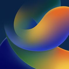 an abstract background with blue, orange and yellow curves on the bottom half of it