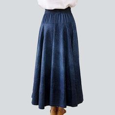 Channel your inner fashion icon this 2023 Autumn season with our Ornamented Flare Long Denim Skirt! This edgy-style staple offers a perfect blend of contemporary and retro-inspired elements that are sure to turn heads. From its high-waisted fit to its rubber closure. this piece is sure to make an impression.Why You'll Fall In Love: Embroidered Flair: Delicate embroidery adds a touch of conventional elegance to this classic denim skirt. Fit & Flare: Its high-waisted fit and flared silhouette guar Denim Skirts Online, Narrow Waist, Womens Denim Skirts, Long Denim Skirt, Vintage Preppy, Hourglass Shape, Autumn Collection, 2023 Autumn, Autumn Season