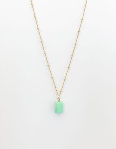 This Chrysoprase Necklace is the perfect gift for that special someone in your life. The beautiful green stone is said to promote positive energy and bring good luck, making it the perfect accessory for any occasion. Don't miss out on this must-have piece! Gorgeous, genuine Chrysoprase pendant necklace. The Chrysoprase pendant has the most stunning vivid shades of deep aqua green which creates a nice contrast to the rich brown color of the matrix, all sides have beautiful colors.

Spiritual prot Green Jade Jewelry With Adjustable Chain, Jade Gemstone Bead Pendant Necklace, Jade Pendant Necklace With Gemstone Beads, Minimalist Green Emerald Necklaces, Minimalist Green Gemstone Necklace, Everyday Green Birthstone Necklace, Green Jade Pendant Crystal Necklace, Everyday Jade Gemstone Jewelry, Dainty Green Gemstone Charm Necklace