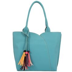 "Casual and contemporary, this Mellow World Allure shoulder bag fits all your essentials and is perfect for everyday wear. Casual and contemporary, this Mellow World Allure shoulder bag fits all your essentials and is perfect for everyday wear. 12"" H x 15.5"" W x 3.5"" D Drop down handle length: 8"" Multi colored removable tassel Zipper closure Silver-tone hardware Interior: 2 zip pockets, 2 slip pocketsCONSTRUCTION & CARE Faux Leather, polyester Spot clean Imported Size: One Size. Color: B Modern Blue Hobo Bag With Top Handle, Trendy Blue Hobo Tote Bag, Modern Blue Bag With Zipper Closure, Trendy Blue Top Handle Hobo Bag, Daily Use Blue Hobo Bag With Handles, Trendy Blue Hobo Bag With Top Handle, Modern Blue Bags With Zipper Closure, Blue Hobo Bag With Handle Drop For Everyday Use, Blue Hobo Bag With Detachable Handle