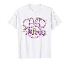 PRICES MAY VARY. Officially Licensed Disney Mickey And Friends Apparel for Women - Men - Boys - Girls - Toddler; Mickey And Friends T-Shirts; Disney+ T-Shirts; Disney Plus; Disneyland; Disney World; Holiday T-Shirt; Seasonal; Minnie Mouse; Birthday T-Shirt; Birthday Gift; 24DNMI00025A-001 Lightweight, Classic fit, Double-needle sleeve and bottom hem Disney T Shirts, It's My Birthday, Disney Birthday, Mouse Birthday, Friends Tshirt, Minnie Mouse Birthday, Minnie Ears, Disney Tshirts, Disney Plus