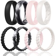 PRICES MAY VARY. COMFORTABLE – Egnaro silicone wedding bands have an awesome smooth ergonomic design on the top combined with a perfect comfort fit design on the inside. Don't worry to get a ring mark even wearing for a long time. PREMIUM SILICONE -Our rings are all made of pure medical grade silicone. They’re comfortable, smooth, non-conductive and definitely safe even for sensitive skin,not to be damaged from heavy work or strenuous exercise like electrical work , swimming, weight lifting ,etc Silicone Ring Women, Wedding Bands Women, Rubber Wedding Band, Gym Rings, Traditional Wedding Rings, Silicone Wedding Band, Silicone Wedding Rings, Heavy Work, Electrical Work