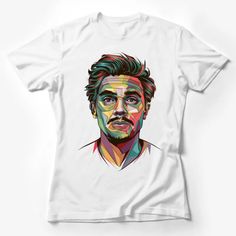 Colorful Abstract Portrait Graphic Tee, Unique Artistic Face Design, Stylish Casual Wear T-Shirt Female T-Shirt Custom graphic T-Shirt.Customize your color Artistic White T-shirt With Custom Print, Artistic Multicolor Short Sleeve Shirt, Artsy Multicolor Screen Print Tops, Artistic White Shirt With Screen Print, Artistic Multicolor Tops With Graphic Print, Artistic Printed Crew Neck T-shirt, White Graphic T-shirt For Artistic Expression, Artistic White T-shirt With Graphic Print, White Shirt With Sublimation Print In Pop Culture Style