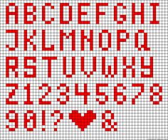 Alphabet Stitch, Pixel Letters, Crochet Alphabet, Crochet Letters, Cross Stitch Alphabet Patterns, Cross Stitch Letters, Letters Alphabet, Diy Friendship Bracelets Patterns