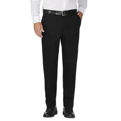 Haggar Classic Fit Dress Pants In Black With Hidden Comfort Waist Band (Flexes 3 Inches). Size: 36w X 30l. Premium No Iron Twill. 61%Cotton / 37%Polyester / 2%Spandex. New With Tags. "Wrinkle Free Stretch Fabric." Style Hc00534. Item # 117758. Black Stretch Dress Pants For Business, Tailored Straight Leg Black Work Pants, Black Slim Fit Work Pants, Classic Black Dress Pants With Belt Loops, Semi-formal Stretch Black Dress Pants, Black Slim Fit Work Pants For Business Casual, Tailored Black Work Pants For Business Casual, Black Tailored Full-length Work Pants, Black Business Dress Pants With Welt Pockets