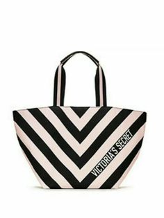 VICTORIAS SECRET TOTE BAG PINK BLACK CHEVRON STRIPED 2019 LARGE . NWT RETAIL $68.00 Height 12.5” Width  25.5” Double Strap Drop 7” FREE SHIPPING ABOUT MYQUALITYRESALESFORLESS:  Please take a moment to look at all that I have for auction/purchase. Most merchandise is name brand and or purchased from high end department stores. Lots of kids clothing, primarily little girls clothing; but some boys as well as adult clothing, mainly women's but also some men's.  I also have nic nac's, house hold item Gold Tote Bag, Victoria Secret Tote Bags, Tote Outfit, Victoria Secret Pink Bags, Striped Bags, Red Tote, Weekender Tote Bag, Pink Tote, Victoria Secret Bags