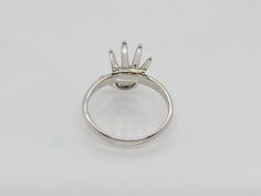 Vintage Sterling Silver White Topaz Hand Ring ...Marked 925...Total of weights 3.1grams...Size 8...Measure of Face 15.4MM...It's in very good condition. Classic Silver Bypass Ring With Prong Setting, Silver Solitaire Moonstone Ring Round Cut, Formal Silver Moonstone Ring With Center Stone, Sterling Silver Opal Ring With Prong Setting, Formal Silver Opal Ring With Center Stone, Classic Sterling Silver Opal Ring With Prong Setting, Silver Moonstone Ring With Prong Setting, Adjustable Bypass Ring For Formal Occasions, Classic Silver Opal Ring With Prong Setting