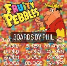 the title for fruity pebbles board game