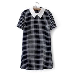 Material: PolyesterLength: Above Knee, MiniCollar: Turn-Down CollarSleeve Length: ShortWaistline: NaturalSilhouette: Straight Plaid Collared Dress For Work, Short Sleeve Gingham Plaid Dress For Work, Gingham Plaid Short Sleeve Dress For Work, Summer Plaid Short Sleeve Dress For Work, Preppy Plaid Short Sleeve Dress, Collared Gingham Dresses, Short Sleeve Gingham Dress For Work, Gingham Short Sleeve Dresses For Work, Grid Dress