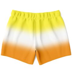 These subtle ombre gradient swim trunks are a great way to show your Maverique pride in a unique way! Doubles as shorts and swimwear, for those hot summer days. Cute and vibrant ombre gradient design in the colors of the Maverique pride flag. Drawstring & elastic waistband 2 side pockets Above-the-knee length Inner mesh lining Polyester Handmade to order: This item ships in 4-8 business days (Average time is 5 days). Please use the Size Guide for proper fitting. If you are between sizes, choose the larger size. Size Guide Size Waistline (in) Waistline (cm) XS 29 73.6 S 30 76.2 M 32 81.3 L 33 83.8 XL 35 88.9 2XL 37 93.9 3XL 38 96.5 Yellow Short Swim Trunks For Beach Season, Yellow Short Swim Trunks For Poolside, Orange Color Block Bottoms For Summer, Summer Orange Color Block Bottoms, Ombre Swimwear For Pool And Beach Season, Gradient Color Beachwear Swimwear For Beach Season, Ombre Swimwear For Pool, Ombre Swimwear For Summer, Yellow Athletic Shorts For Beach In Summer