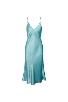 Catherine Gee Emma Sea Foam Slip Dress. This elegant dress features a sleek