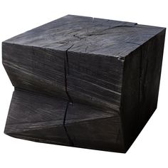 a wooden block that has been cut in half and placed on top of each other