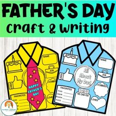 father's day craft and writing activity for kids to do with their fathers ties