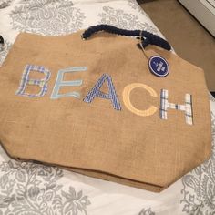 Large Beach Bag, Thick Blue Braided Yarn Straps Beach Season Beach Bag, Blue Beach Bag For Vacation, Casual Beach Bag For Pool And Beach Season, Blue Beachy Beach Bag For Beach Season, Blue Beachy Beach Bag For Spring, Blue Beachy Beach Bag, Beachy Blue Beach Bag, Blue Summer Bags For The Pool, Blue Summer Pool Bags