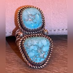 Size 7/2 Hand Made Artisan Native American Ring Lone Mountain Turquoise Sterling Silver Native American Rings, Handcrafted Accessories, Mens Accessories Jewelry, Leather Watch Bands, Turquoise Sterling Silver, Leather Watch, Watch Bands, Nativity, Native American