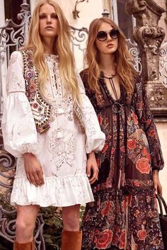 Moda Z Lat 70., Styl Indie, Look Hippie Chic, Estilo Hippie Chic, Resort 2017 Fashion, Hippie Mode, Rok Outfit, Stile Boho Chic, Look Boho Chic