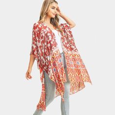 Size : 38" X 39" Material : 100% Viscose Cover Up Kimono, Holiday Attire, Christmas Headband, Multi Pattern, Color Turquoise, Poncho Cape, Womens Robes, Color Swatch, Sequin Beading