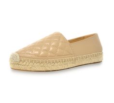 Final Sale, No return Genuine lambskin leather upper, lining and insole; rubber outsole Handcrafted quilted leather Round toe 1-inch heel, approximately Studded Flats, Ankle Strap Flats, Heel Slippers, Leather Espadrilles, Pretty Shoes, Slingback Sandal, Ankle Straps, Quilted Leather, Black Flats