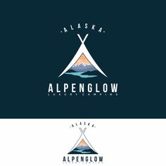 the logo for alaska's alpenglow, an adventure company that is currently in