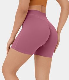 Women's Cloudful™ High Waisted Crossover Ruched Yoga Shorts 5''. Machine wash cold. Do not dry clean. Do not iron. Do not bleach. Wash with like colors. Turn garment inside out. Black Biker Shorts, Peach Blossom, Summer Drink, Bleach Wash, Peach Blossoms, Shorts Women, Yoga Shorts, Biker Shorts, Summer Drinks