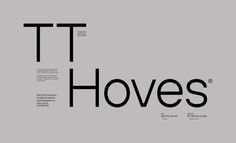 the words ttt hoves are black and white on a gray background with an image of