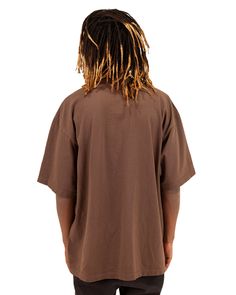 Garment-Dyed Crewneck T-Shirt - MOCHA - 5XL | Shaka Wear Men's Garment-Dyed Crewneck T-Shirt in Mocha Size 5XL Brown Relaxed Fit Shirt For Streetwear, Brown Relaxed Fit Streetwear Shirt, Brown Short Sleeve Shirt For Streetwear, Relaxed Fit Brown Shirt With Crew Neck, Brown Relaxed Fit Crew Neck Shirt, Oversized Brown Cotton T-shirt, Brown Oversized Short Sleeve T-shirt, Casual Oversized Brown T-shirt, Brown Oversized Short Sleeve Tops