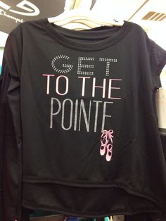 a black shirt that says get to the point