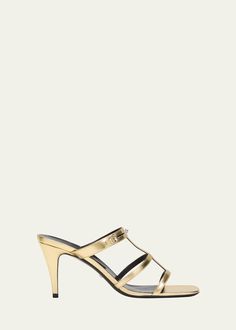 Gucci Horsebit Metallic Leather Stiletto Sandals Gucci Horsebit, Stiletto Sandals, Metallic Leather, Bergdorf Goodman, Top Designers, Tops Designs, Gucci, Sandals, Luxury Fashion