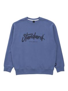 It is a trendy oversized sweatshirt with logo point. The sweatshirt has a graphic print of STANDARD logo in hand script font. It is a basic item that is easy to style with any items.- Round neck- Ribbed neck, cuffs, hem- Graphic print- Logo label Classic Winter Sweatshirt With Letter Print, Classic Cotton Sweatshirt With Letter Print, Classic Letter Print Sweater For Streetwear, Trendy Crew Sweatshirt With Logo Print, Basic Sweatshirt With Logo For Streetwear, Logo Print Sweatshirt For Everyday Winter Wear, Basic Logo Print Sweatshirt For Streetwear, Trendy Crew Neck Sweatshirt With Logo Print, Winter Logo Print Sweatshirt For Everyday