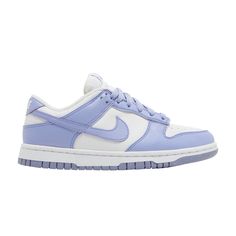 Find NIKE Wmns Dunk Low Next Nature 'lilac on Editorialist. The Nike Women’s Dunk Low Next Nature ‘Lilac’ features pastel accents on a sustainable build that incorporates 20% recycled content by weight. The upper pairs a smooth white leather base with tumbled leather overlays in lavender. Nike’s pinwheel logo decorates a breathable mesh sockliner finished in Nike’s eye-catching Volt hue. Underpinning the sneaker is a traditional rubber cupsole that combines white sidewalls with a speckled rubber outsole made in part with Nike Grind. Nike Blazer Outfit, Nike Dunk Low Next Nature, Dunk Nike, Preppy Shoes, Pretty Shoes Sneakers, All Nike Shoes, Unique Sneakers, Tenis Nike, Cute Nike Shoes