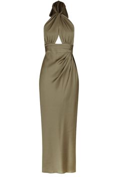 Luxe Gathered Halter Midi Dress | Eucalyptus | Dresses | Shona Joy – Shona Joy International Fitted Midi Dress With Gathered Halter Neckline, Halter Neck Dress With Gathered Neckline For Date Night, Elegant Dresses With Gathered Neckline For Night Out, Satin Halter Neck Maxi Dress With Ruched Details, Fitted Midi Dress With Ruched Bodice And Halter Neck, Satin Halter Neck Ruched Maxi Dress, Elegant Fitted Halter Dress With Gathered Neckline, Elegant Ruched Bodice Halter Dress For Date Night, Elegant Halter Dress With Ruched Bodice For Date Night