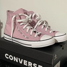 Questions? Leave A Comment Below! Trendy Embroidered Sneakers With Round Toe, Trendy Embroidered Round Toe Sneakers, Sparkle Converse, Converse All Star White, Toddler Converse, Orange Camo, All Star Shoes, Oxford Sneakers, Pink Converse