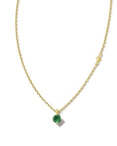 Green Onyx, Kendra Scott, Gold Vermeil, Onyx, 18k Gold, Pendant Necklace, Pendant, Green, Gold