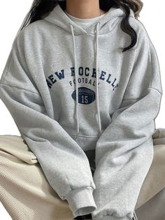 Gray Drawstring Sweatshirt For Winter, Gray Winter Sweatshirt With Drawstring, Gray Drawstring Hoodie, Gray Drawstring Hoodie Top, Gray Hooded Top With Drawstring, Gray Long Sleeve Sweatshirt With Drawstring, Cotton Hoodie With Drawstring, Cotton Long Sleeve Hoodie With Drawstring, College Hoodie With Long Sleeves And Kangaroo Pocket