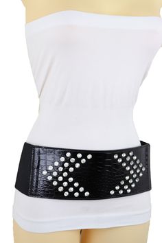 Women fancy chic fashion style belt Brand New Trendy Urban Women Sexy Elastic Fabric Waistband Spring Summer Winter Fall Modern All Year Around Collection Ladies Fashion Feminine Newest Style Sexy Popular Premium Belt - Celebrity perfect for day or night weekend classic look or happy party time Brand new sexy fun and edgy fashion special and unique stylish belt Ladies Fashion Fancy Casual Dressy Style Bling BeltSpecial Style Basic Day Classy Night Evening Clubbing Party Or Work Fashion BeltStyle Chic Adjustable Belts For Party, Trendy Party Belt, Chic Black Corset Belt For Club, Adjustable Black Belts For Party, Adjustable Black Belts For Parties, Trendy Party Belt With Removable Buckle, Trendy Party Belt With Removable Feature, Chic Black Belt For Party, Black Corset Belt For Night Out