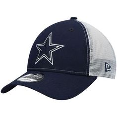 Gear up for the next Dallas Cowboys game with this Basic Trucker 9FORTY hat. This New Era cap features stylish mesh panels and a snapback closure for a perfect fit. Stay cool when the on-field action heats up with this Dallas Cowboys hat. Brand: New Era Curved bill Embroidered graphics with raised details Imported Material: 100% Cotton - Front Panels and Visor; 100% Polyester - Mid and Rear Panels Mid Crown Mid and rear mesh panels Officially licensed One size fits most Snapback Solid front pane Mesh Snapback Hat For Baseball Season Sports Events, Mesh Snapback Visor Hat For Baseball Season, Mesh Visor Snapback Hat For Baseball Season, Mesh Trucker Baseball Cap For Sports Events, Casual Mesh Baseball Cap For Sports Events, Casual Mesh Baseball Cap For Sports, Baseball Season Hat With Mesh Back, Hip Hop Trucker Hat With Curved Brim For Sports, Sports Mesh Back Baseball Cap