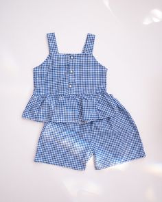 Dress your little one in this timeless two piece blue gingham set this summer. Made from a soft and breezy cotton polyester blend, she'll be comfy and cute in this classic set. Two Piece set cotton polyester blend Imported Gingham Set, Summer Set, Blue Gingham, Future Life, Two Piece Set, Comfortable Outfits, Vintage Children, Toddler Girls, Retro Inspired