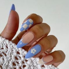 Nail Envy: Long Nail Designs That Will Leave You Awestruck #naildesignsjournal #nails #nailart #naildesigns #frenchnails #coffinnails #almondnails #ombrenails #gelnails #acrylicnails #nailpolish #ovalnails #shortnails #fallnails #fallnailcolors #autumnnails #longnails White Almond Nails, Light Blue Nails, Floral Nail Designs, May Nails, Classy Acrylic Nails, Almond Nail, Vacation Nails