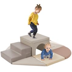 This playset is made of premium EPE foam lining and has a skin-friendly surface, providing children with safe and comfortable toys to play with throughout the day. Kids Playroom Furniture, Kids Indoor Playground, Indoor Kids, Playhouse Outdoor, Play Structure, Soft Play, Play Tent, Indoor Play, Toddler Fun