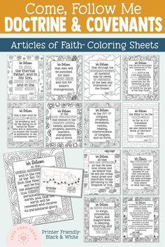 the bible coloring book for adults and children is shown in black and white, with an image