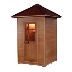 SunRay Eagle 2 Person Outdoor Sauna HL200D1. -  IN STOCK - Zen Saunas Shingled Roof, Canadian Hemlock, Dry Sauna, Traditional Saunas, Steam Sauna, Outdoor Sauna, Sand Timers, Mood Lighting, Electric Heater